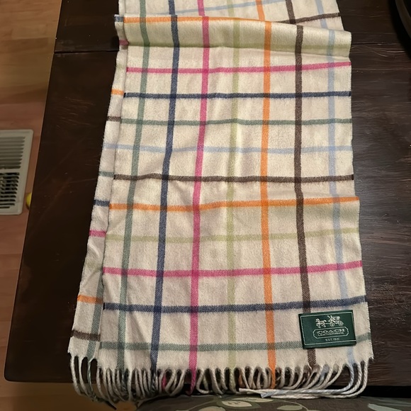 Authentic Excellent condition Coach Legacy Striped print Cashmere Scarf - Picture 2 of 4